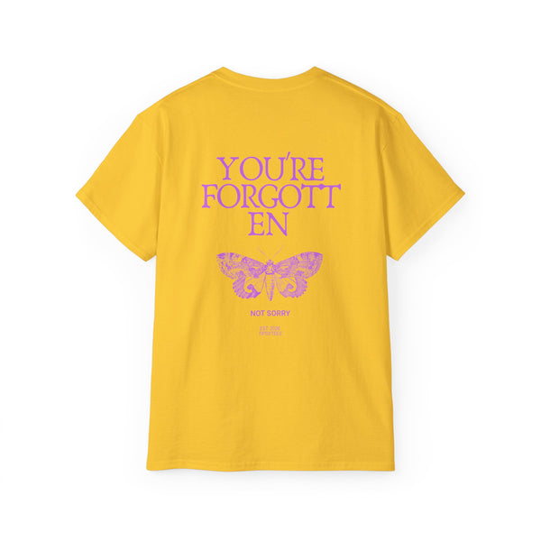 YOU'RE FORGOTTEN oversized graphic tee in Daisy with back print