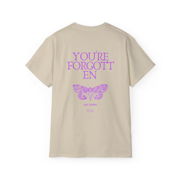 YOU'RE FORGOTTEN oversized graphic tee in Sand with back print
