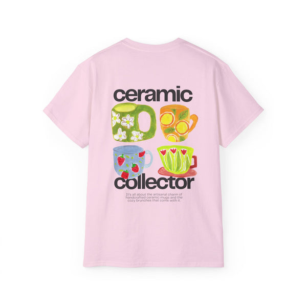CERAMIC LOVER oversized graphic tee in Light Pink with back print
