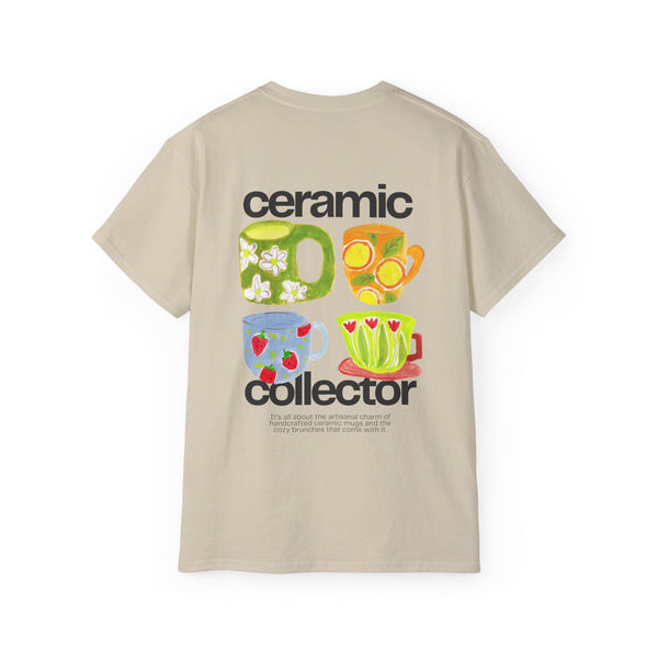 CERAMIC LOVER oversized graphic tee in Sand with back print