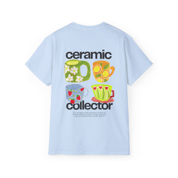 CERAMIC LOVER oversized graphic tee in Light Blue with back print