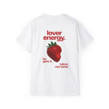 LOVER ENERGY oversized graphic tee in White with back print
