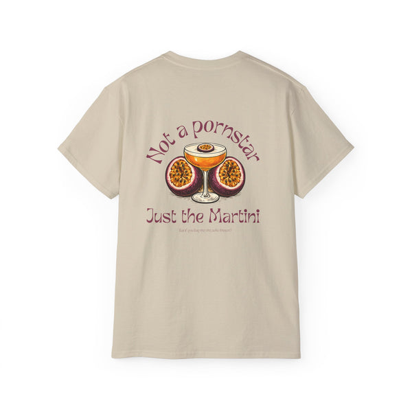 PORNSTAR oversized graphic tee in Sand with back print