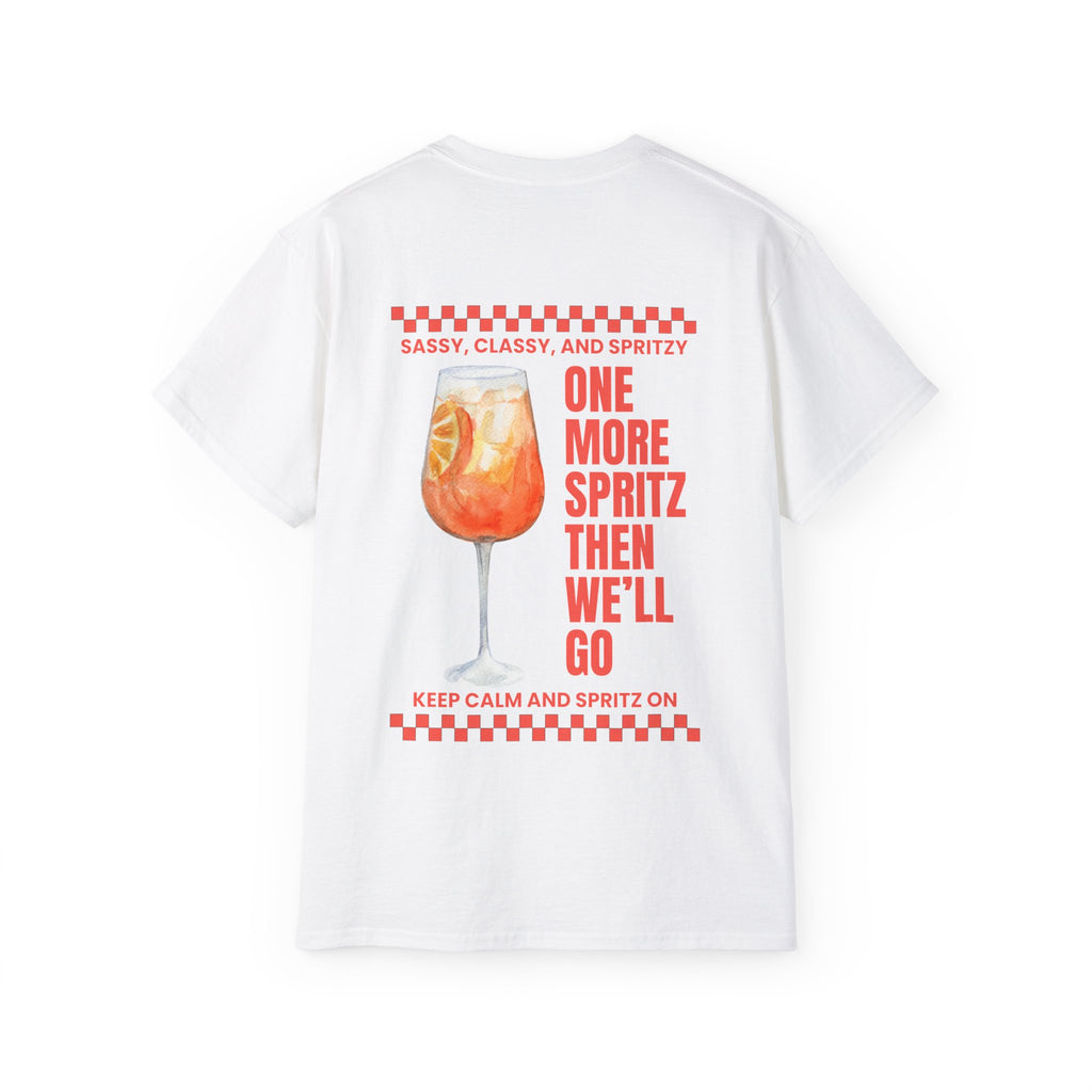 ONE MORE SPRITZ oversized graphic tee in White with back print