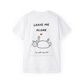 LEAVE ME ALONE oversized graphic tee in White with back print