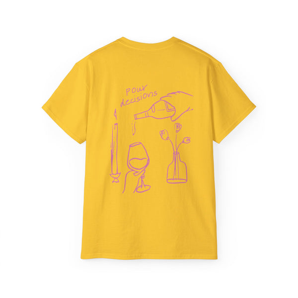 POUR DECISIONS oversized graphic tee in Daisy with back print