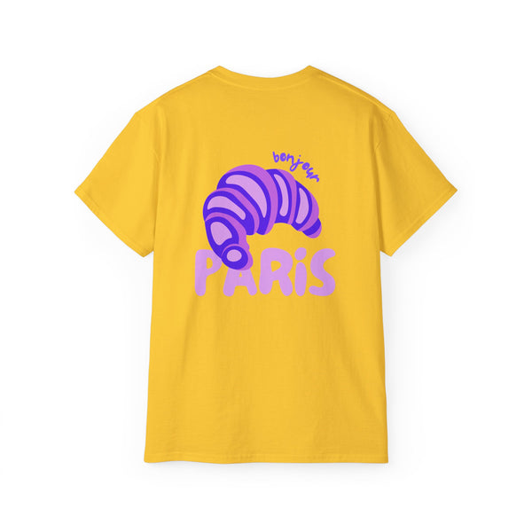 BONJOUR PARIS oversized graphic tee in Daisy with back print