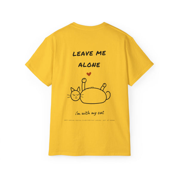 LEAVE ME ALONE oversized graphic tee in Daisy with back print
