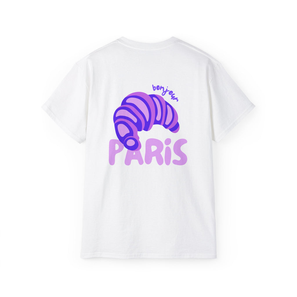 BONJOUR PARIS oversized graphic tee in White with back print