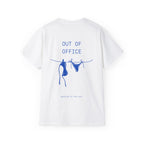 OUT OF OFFICE oversized graphic tee in White with back print
