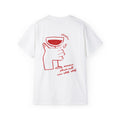 NINE WINE WINE oversized graphic tee in White with back print