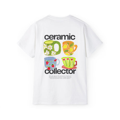 CERAMIC LOVER oversized graphic tee in White with back print