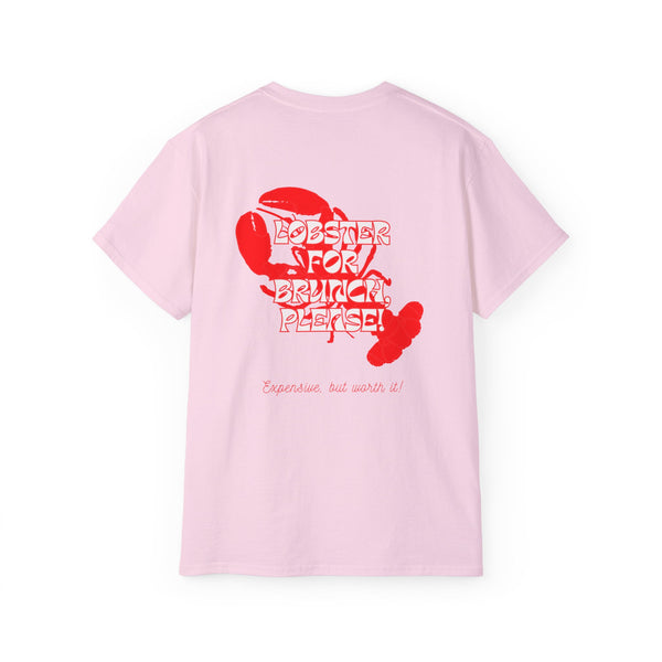 EXPENSIVE BRUNCH oversized graphic tee in Light Pink with back print