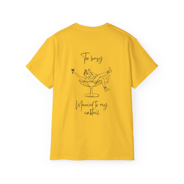 TOO BUSY oversized graphic tee in Daisy with back print