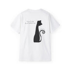 CAT LOVER oversized graphic tee in White with back print