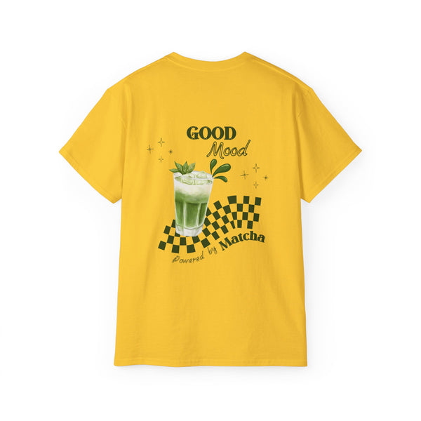 MATCHA POWER oversized graphic tee in Daisy with back print