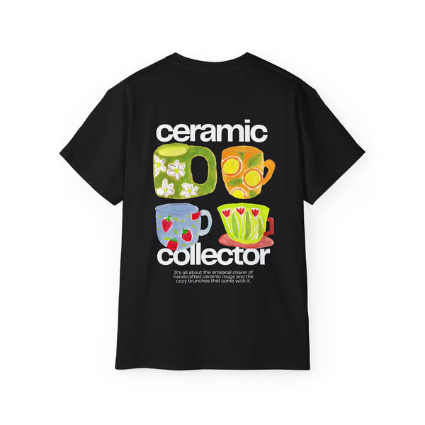 CERAMIC LOVER oversized graphic tee in Black with back print