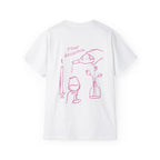 POUR DECISIONS oversized graphic tee in White with back print