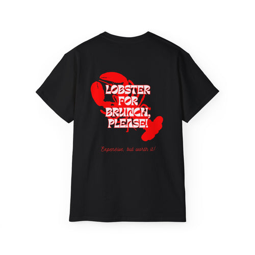 EXPENSIVE BRUNCH oversized graphic tee in Black with back print