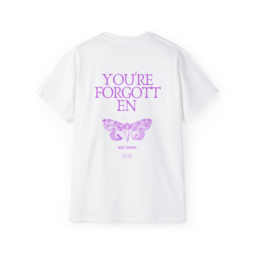 YOU'RE FORGOTTEN oversized graphic tee in White with back print