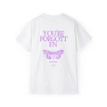 YOU'RE FORGOTTEN oversized graphic tee in White with back print