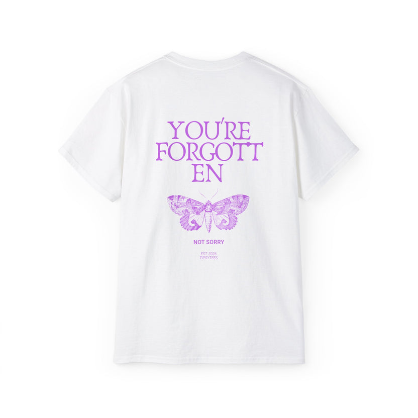 YOU'RE FORGOTTEN oversized graphic tee in White with back print