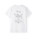 TOO BUSY oversized graphic tee in White with back print