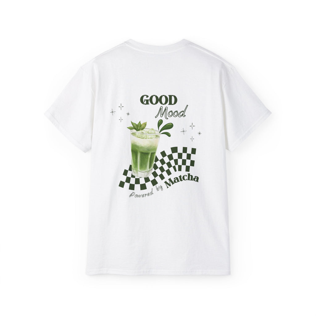 MATCHA POWER oversized graphic tee in White with back print