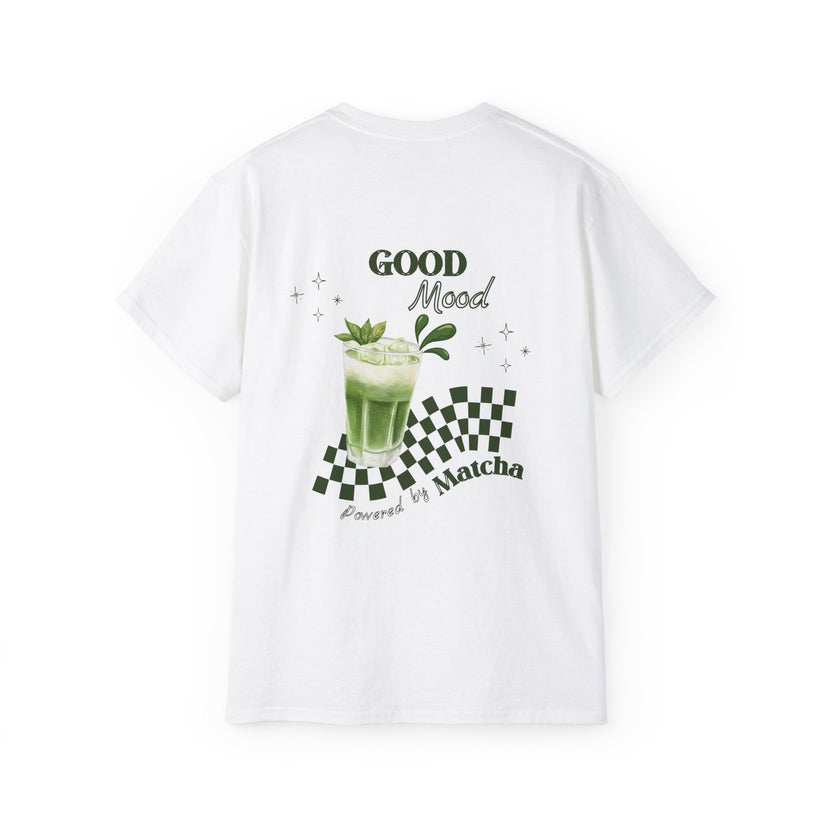 MATCHA POWER oversized graphic tee in White with back print