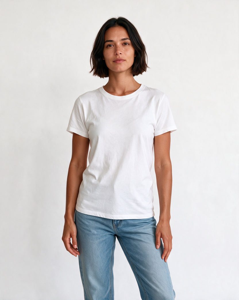 HOT BOYFRIEND oversized graphic tee on model, studio lifestyle photograph, front