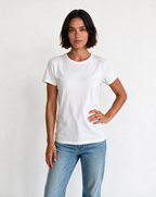 JUST KISS ME oversized graphic tee on model, studio lifestyle photograph, front