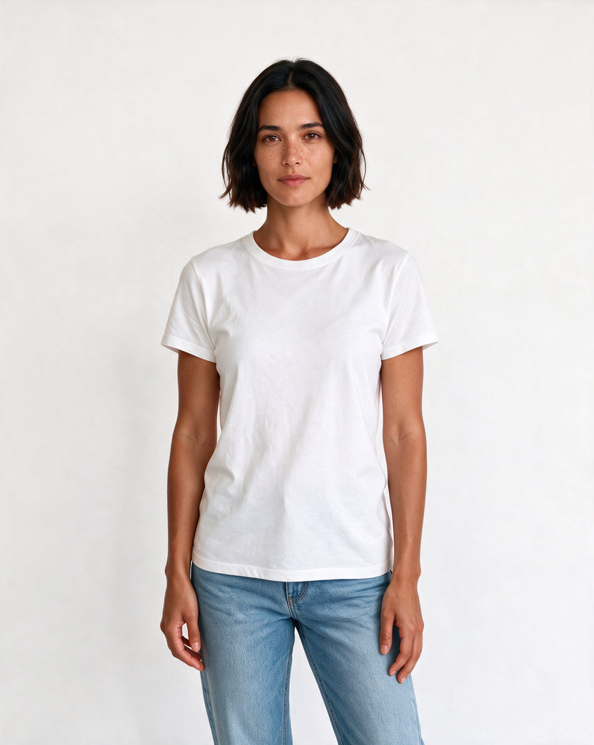 LOVER ENERGY oversized graphic tee on model, studio lifestyle photograph, front