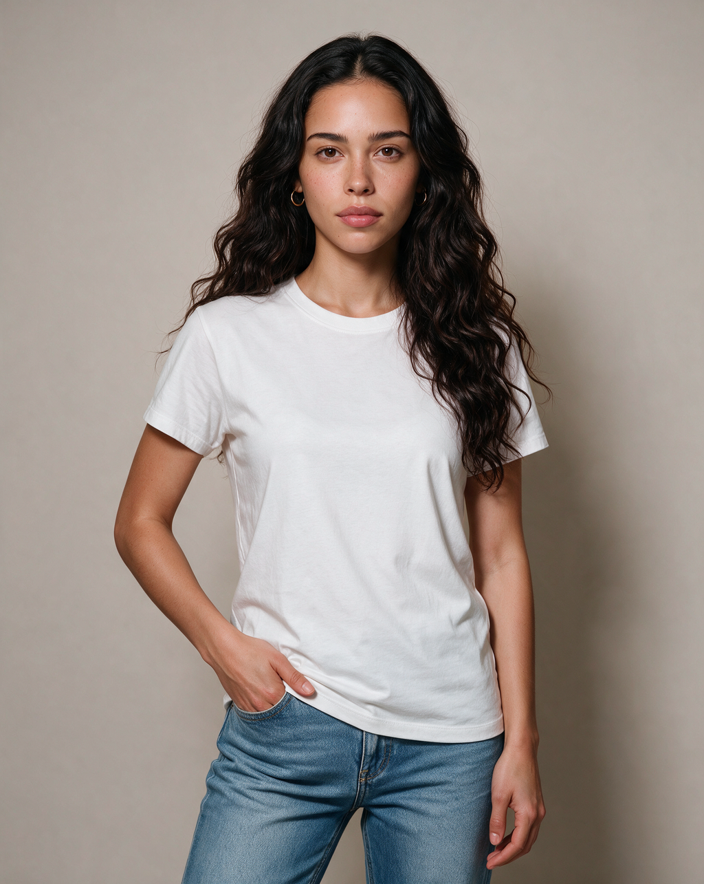 CAT LOVER oversized graphic tee on model, studio lifestyle photograph, front