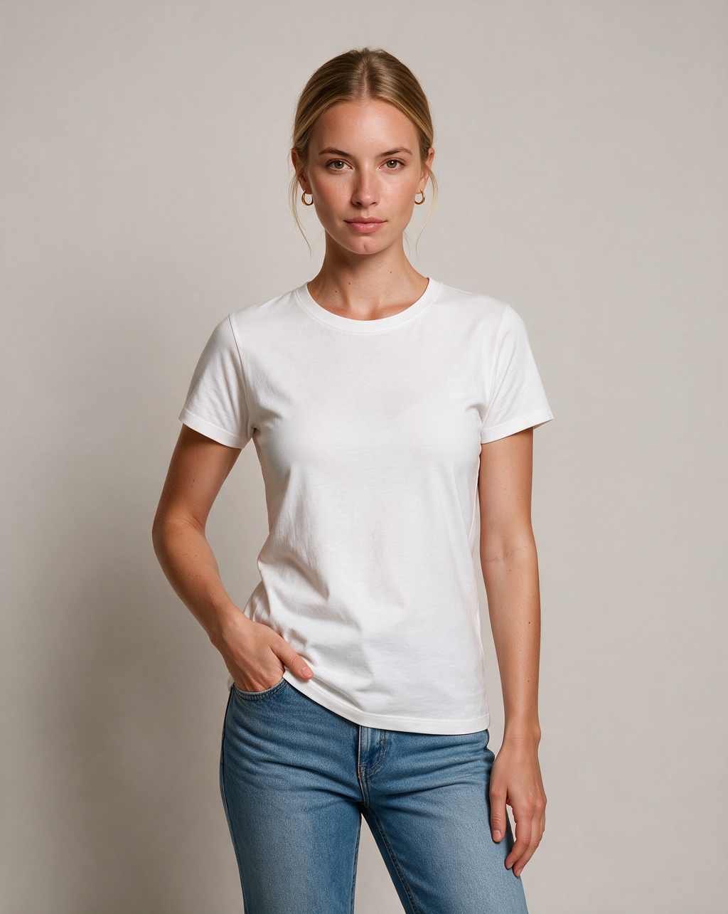 IT'S OKEYYY oversized graphic tee on model, studio lifestyle photograph, front